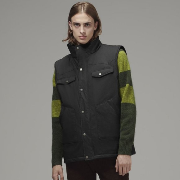 Men's Vest BLACK (MWJ-008) - Picture 1 of 6